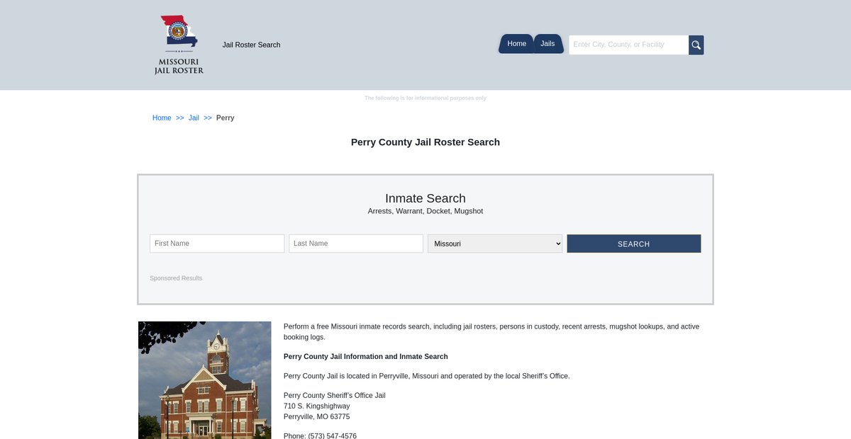 Preview of missourijailroster.com