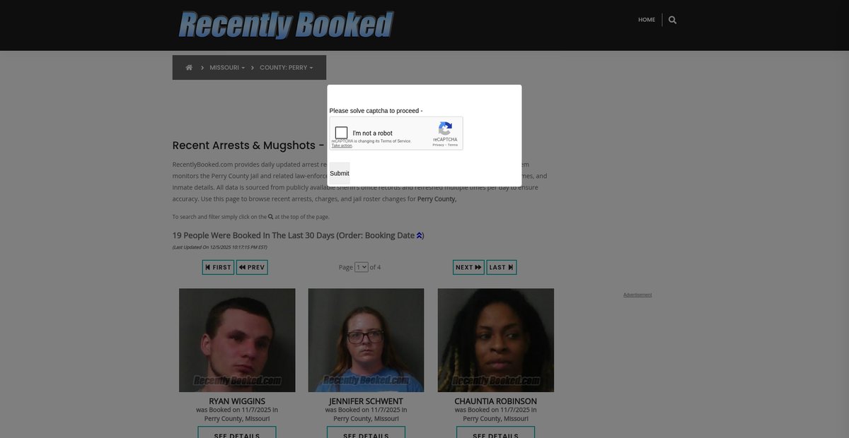 Preview of recentlybooked.com