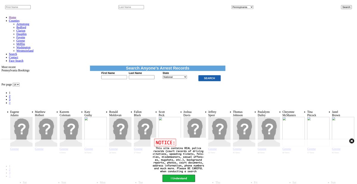Preview of pennsylvania.arrests.org