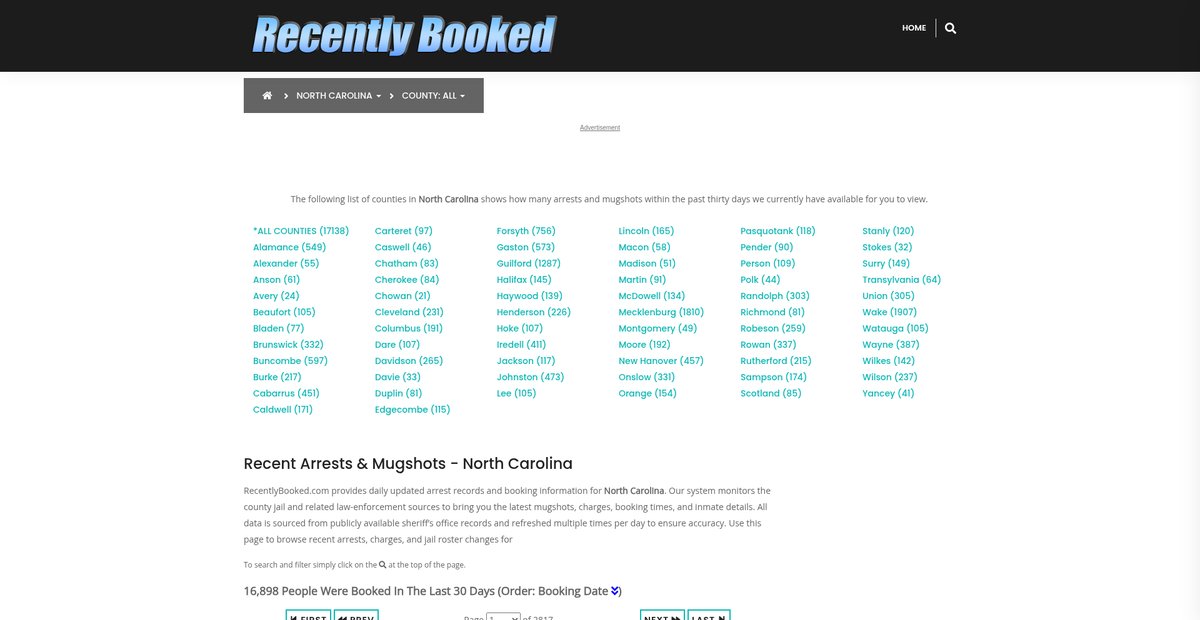 Preview of recentlybooked.com