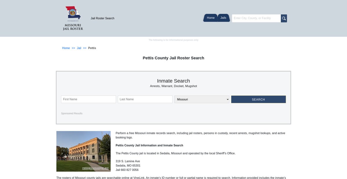 Preview of missourijailroster.com