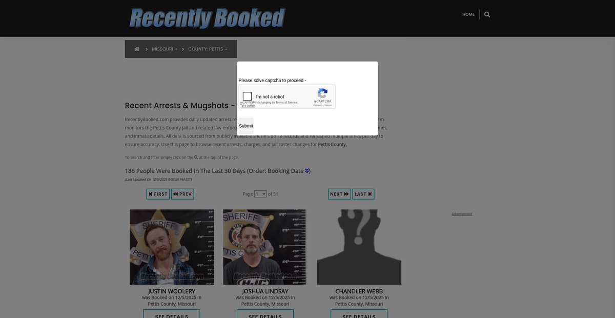 Preview of recentlybooked.com