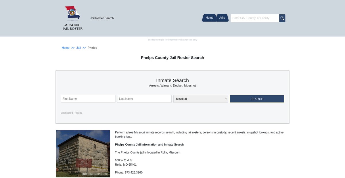 Preview of missourijailroster.com