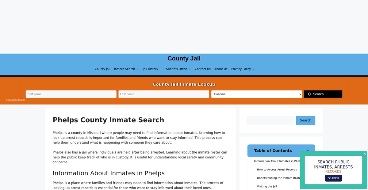 Preview of phelps-inmate-search.countyjail.org