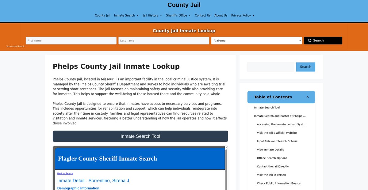 Preview of phelps.countyjail.org