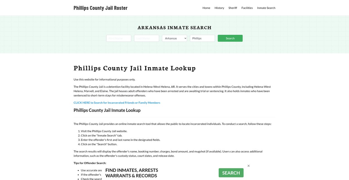 Preview of phillipscountyjail.org