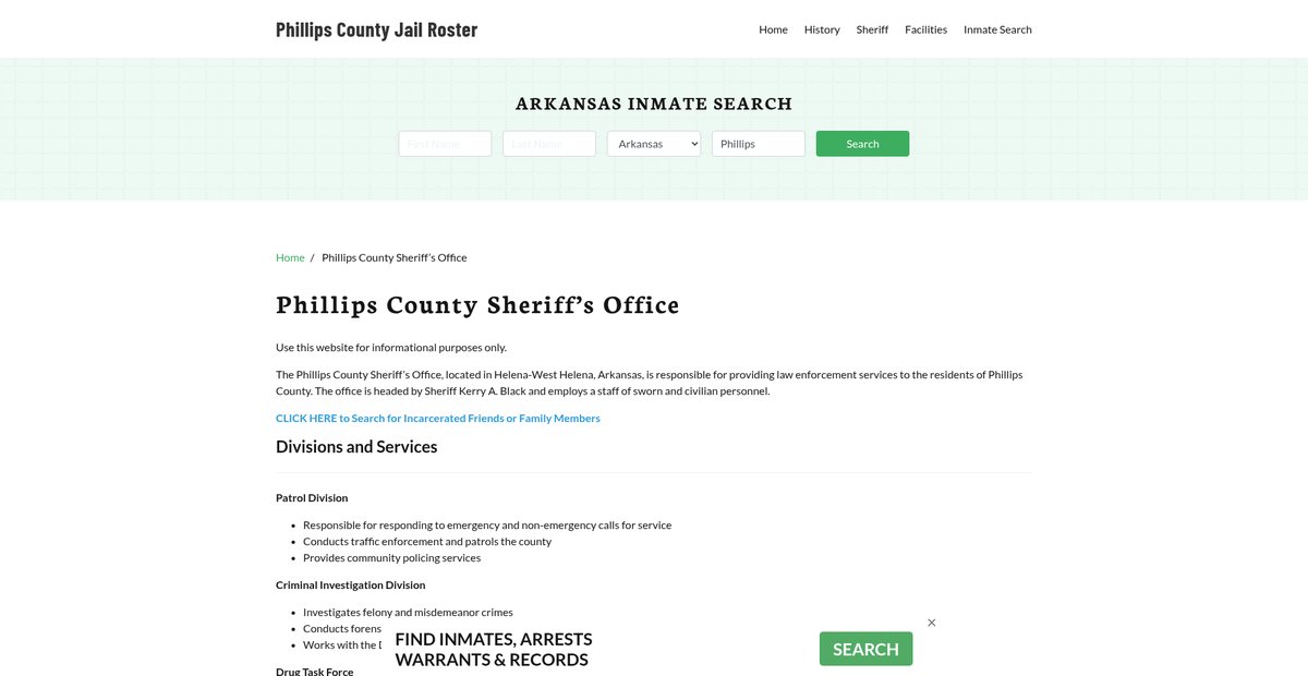 Preview of phillipscountyjail.org