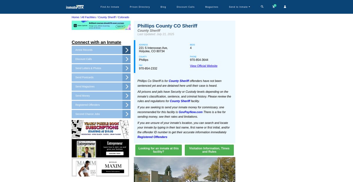 Preview of inmateaid.com