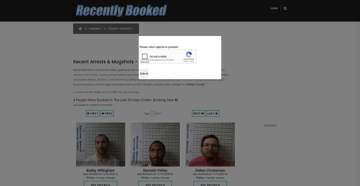 Preview of recentlybooked.com