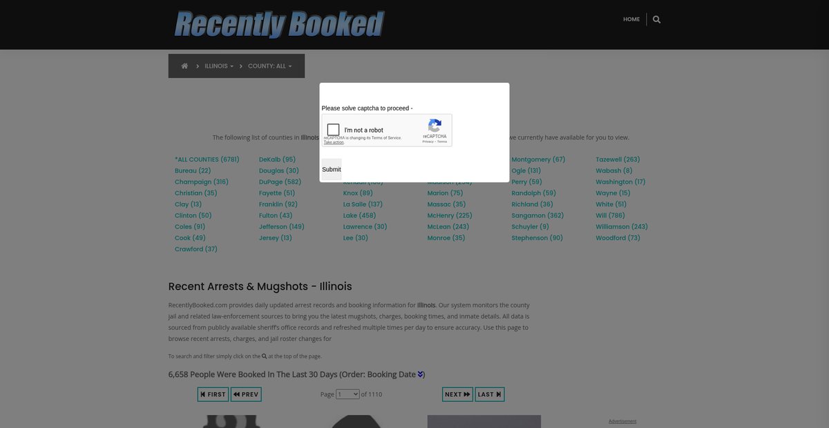 Preview of recentlybooked.com