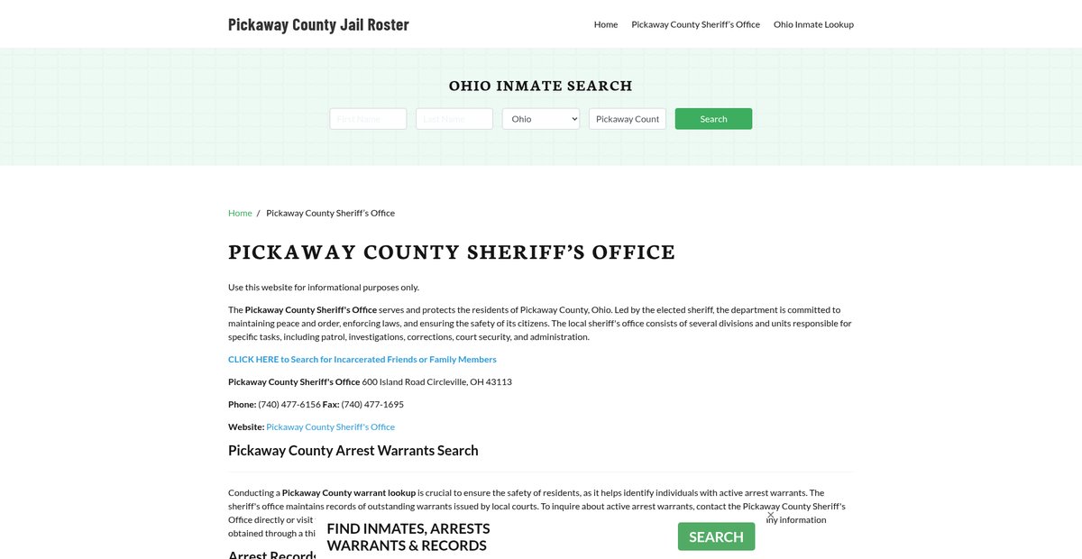 Preview of pickawaycountyjail.org
