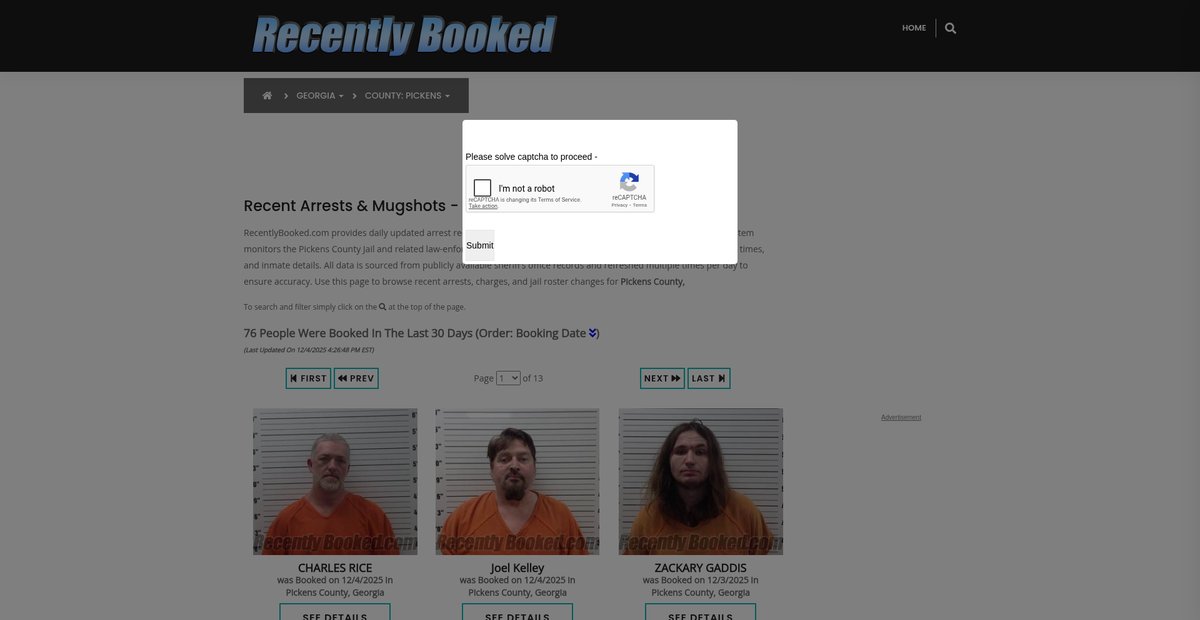 Preview of recentlybooked.com