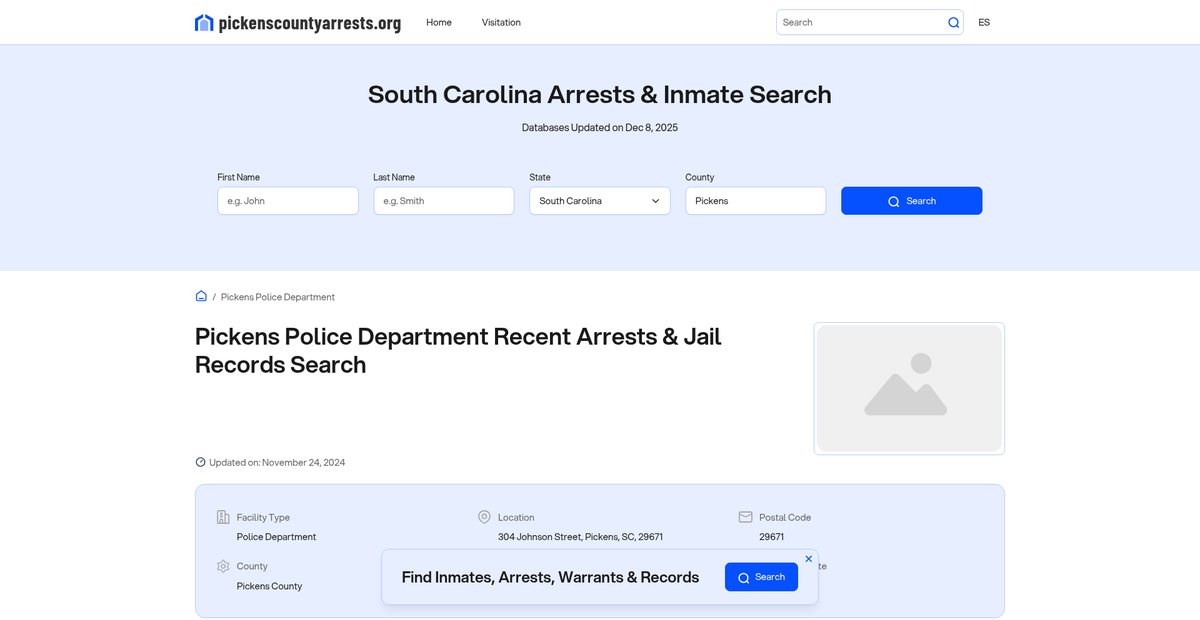 Preview of pickenscountyarrests.org
