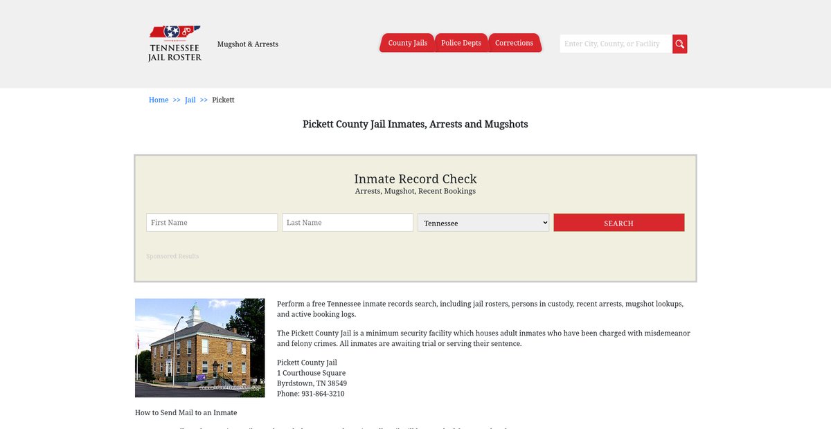 Preview of tennesseejailroster.com