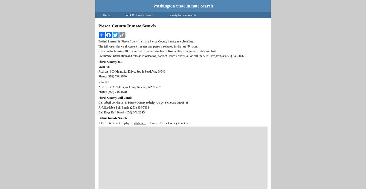 Preview of inmatesearchwashington.org