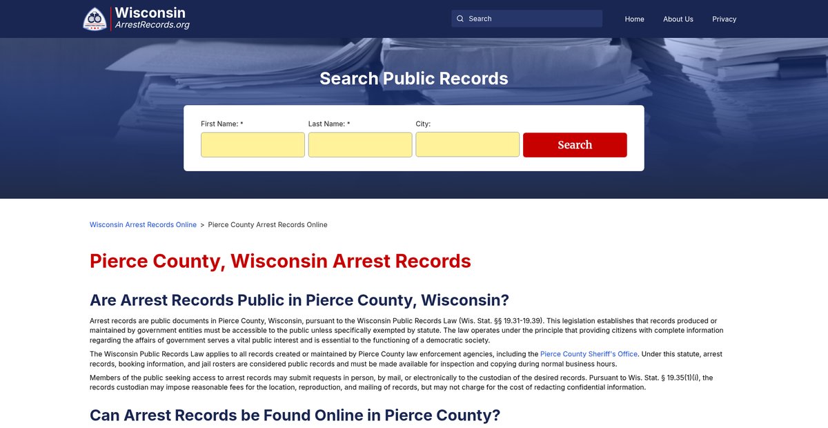Preview of wisconsinarrestrecords.org
