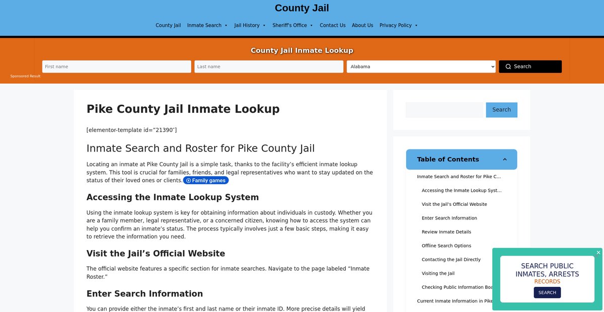Preview of pike.countyjail.org
