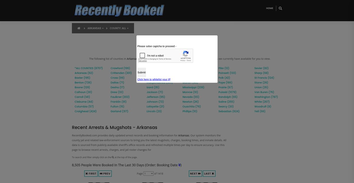 Preview of recentlybooked.com