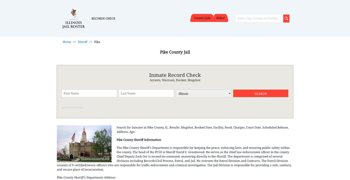 Preview of illinoisjailroster.com