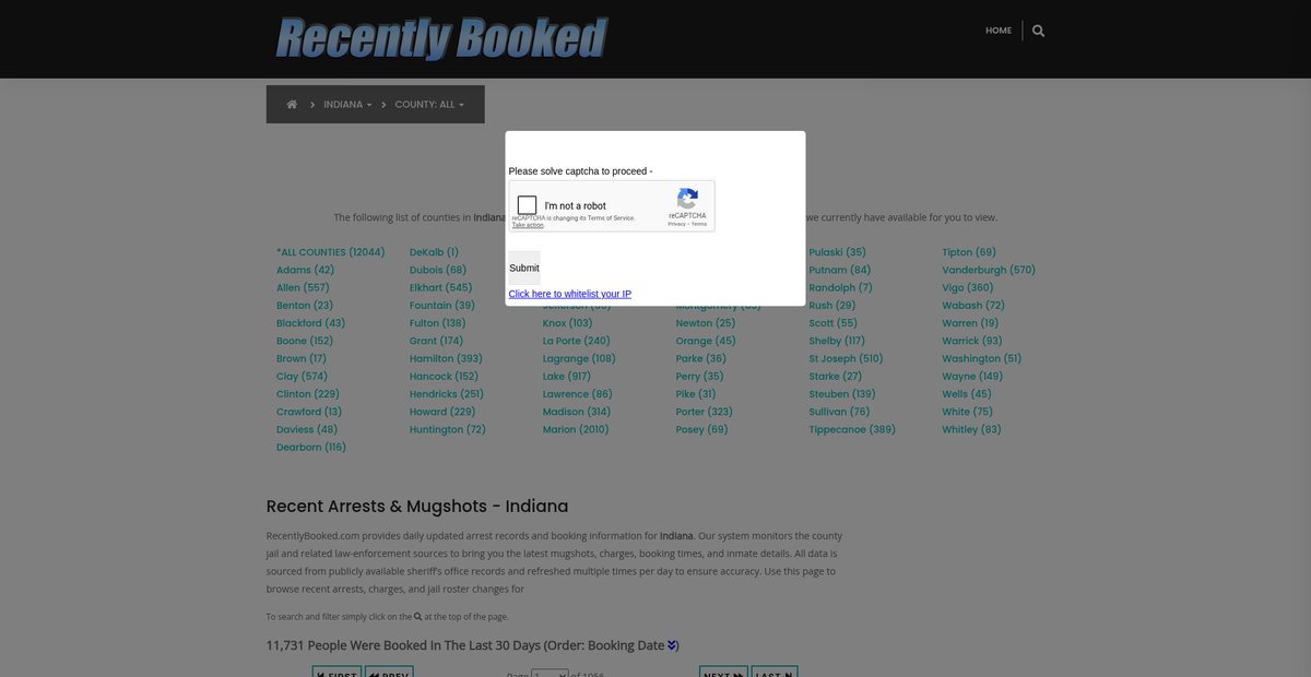 Preview of recentlybooked.com