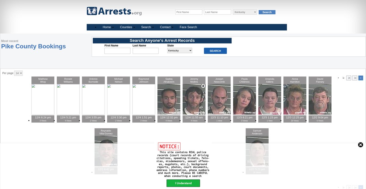 Preview of kentucky.arrests.org
