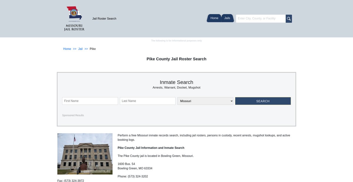 Preview of missourijailroster.com