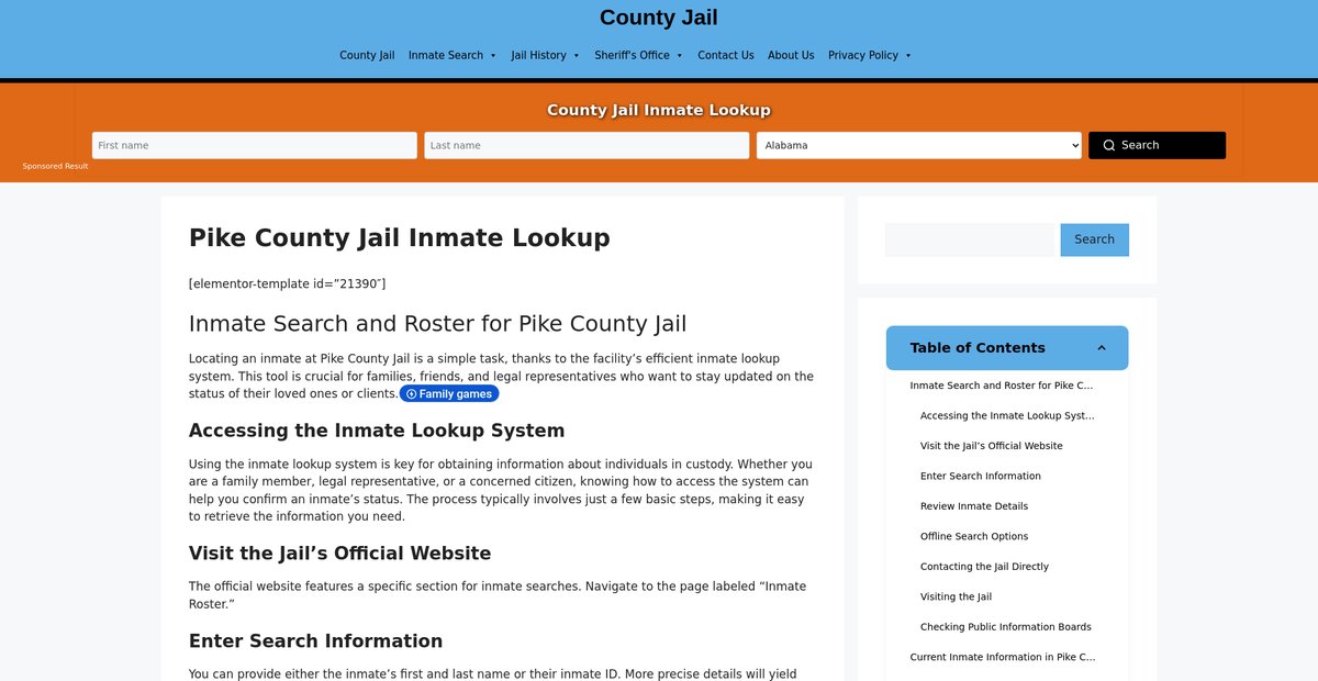 Preview of pike.countyjail.org