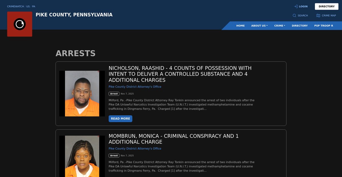 Preview of pike.crimewatchpa.com