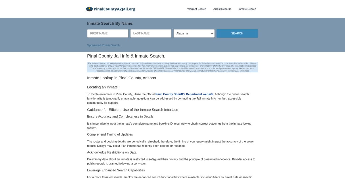 Preview of pinalcountyazjail.org