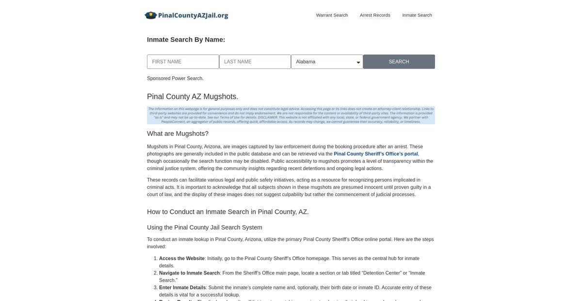 Preview of pinalcountyazjail.org