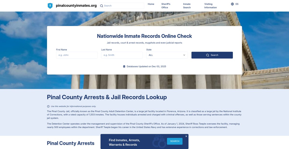 Preview of pinalcountyinmates.org