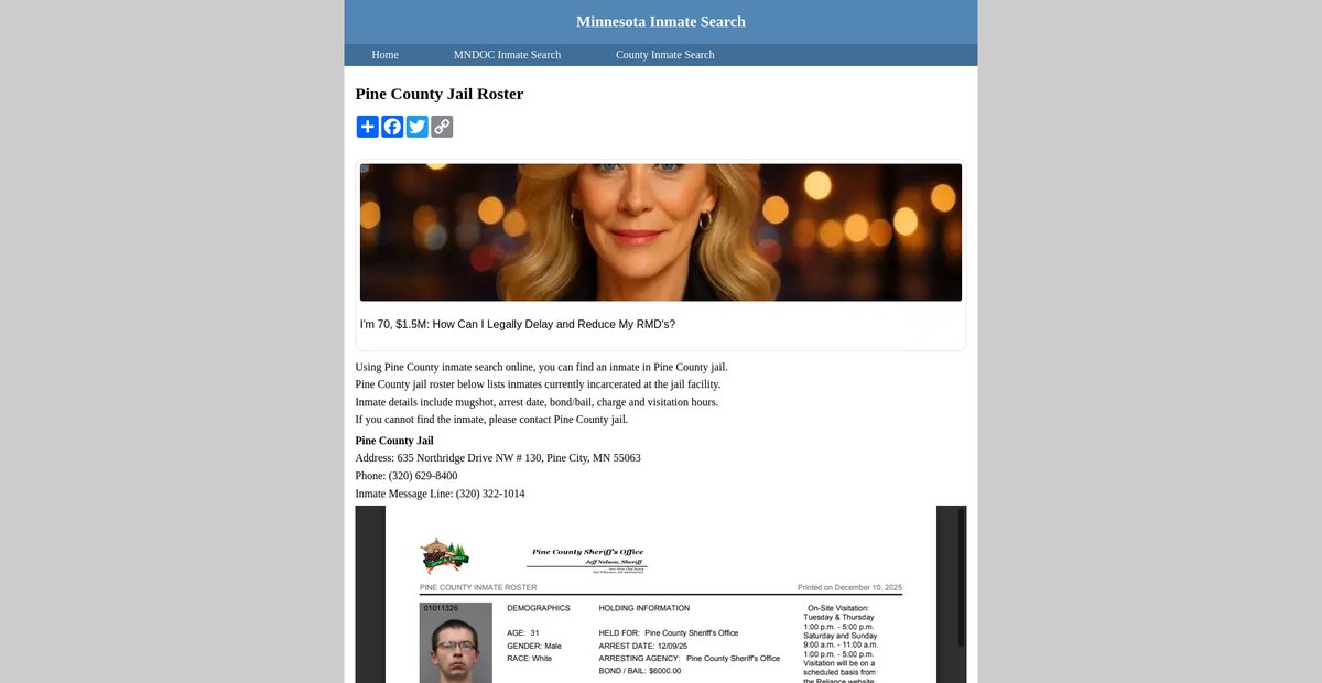 Preview of inmatesearchminnesota.org