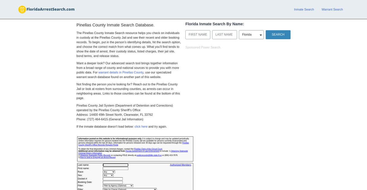Preview of floridaarrestsearch.com