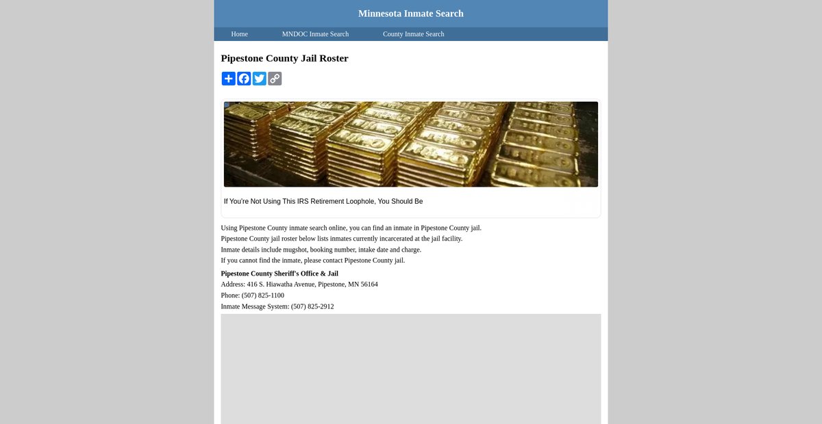 Preview of inmatesearchminnesota.org