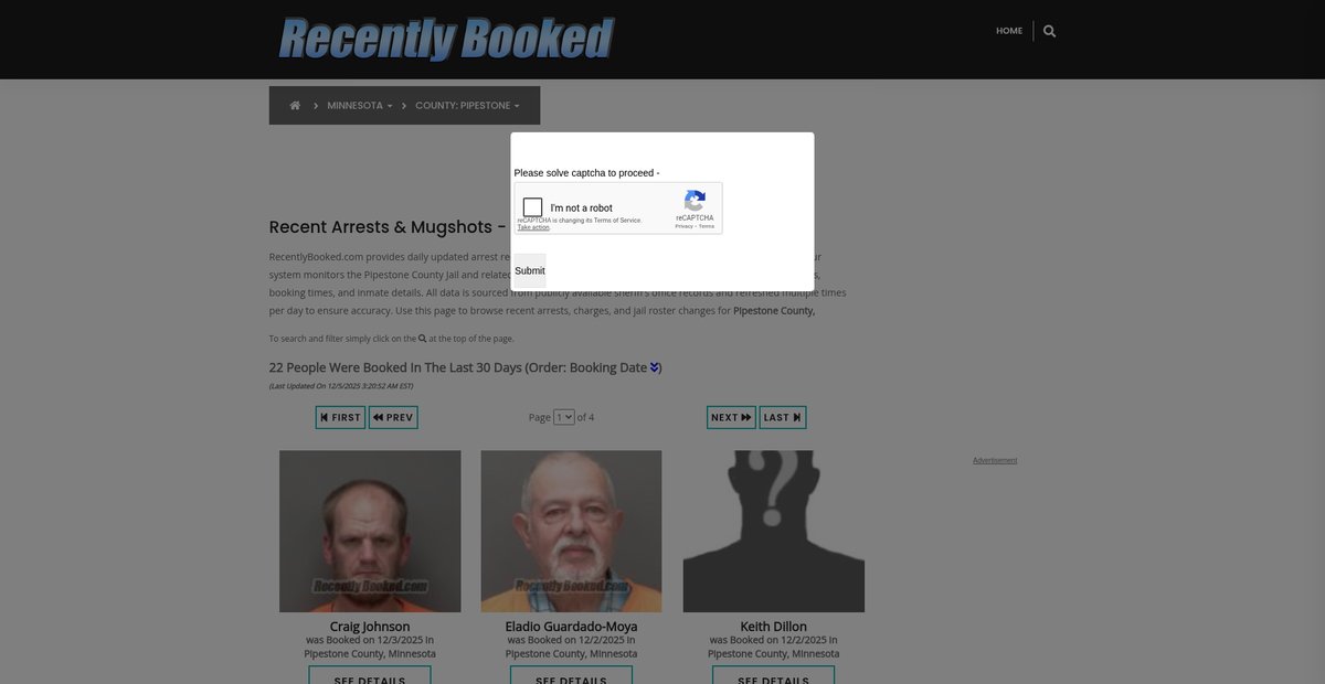 Preview of recentlybooked.com