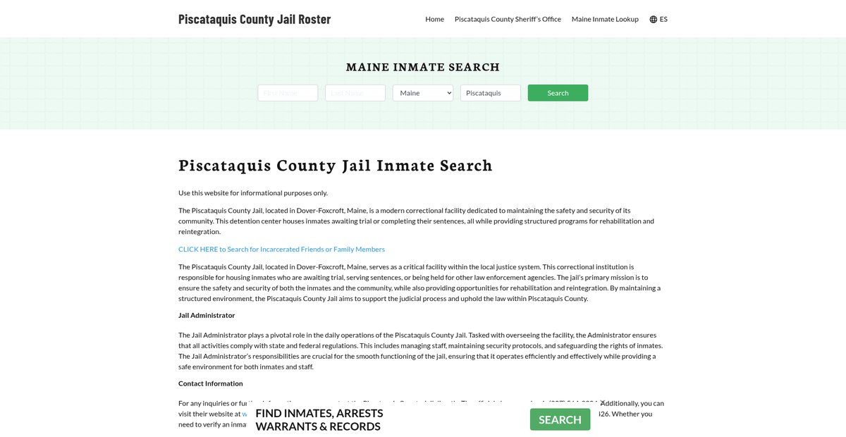 Preview of piscataquiscountyjail.org