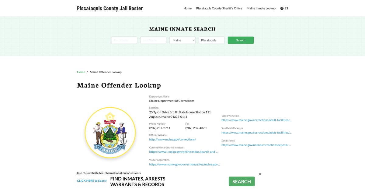Preview of piscataquiscountyjail.org