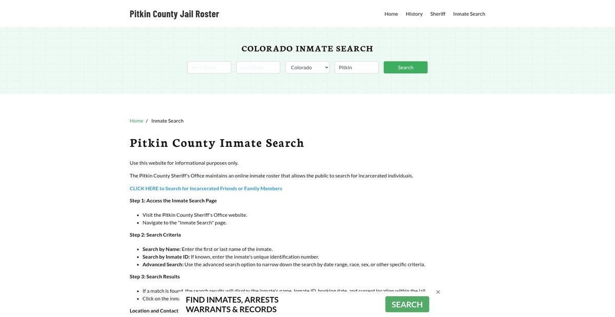 Preview of pitkincountyjail.org