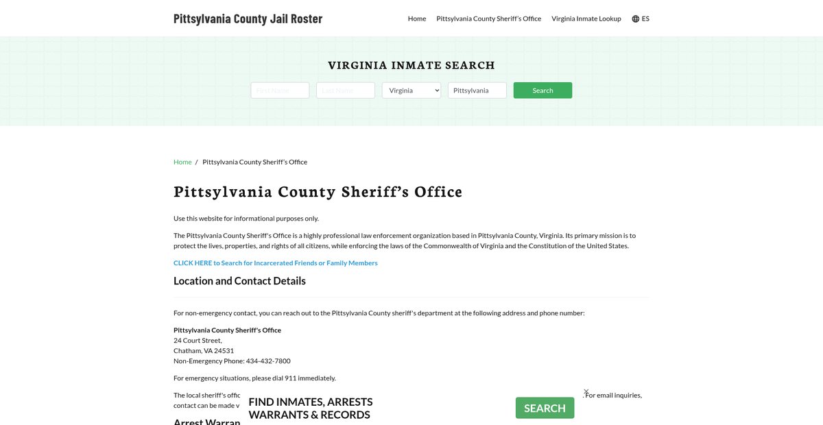 Preview of pittsylvaniacountyjail.org