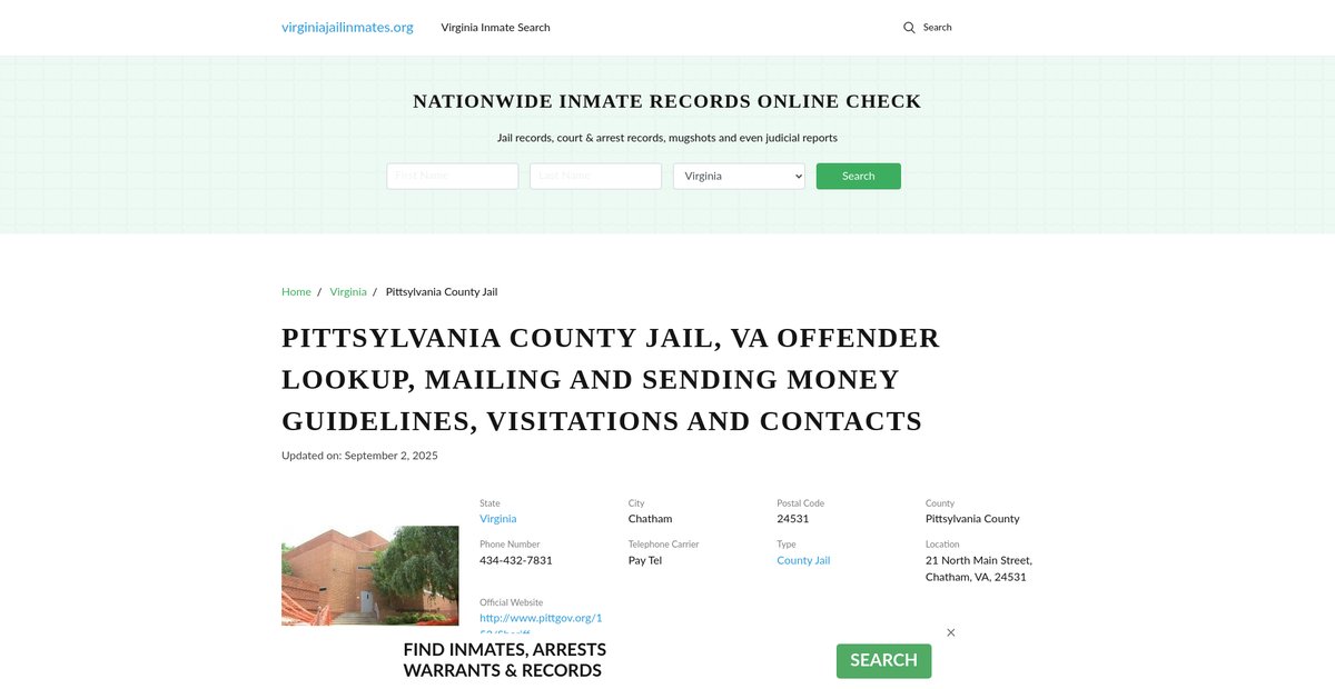 Preview of virginiajailinmates.org