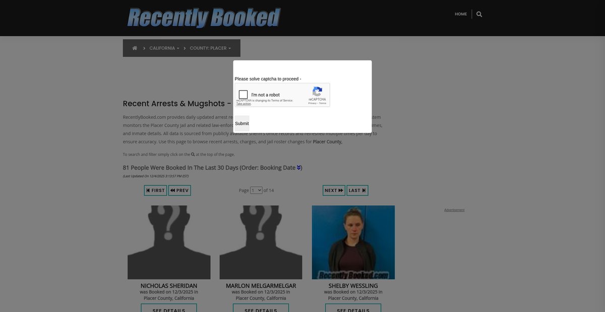 Preview of recentlybooked.com