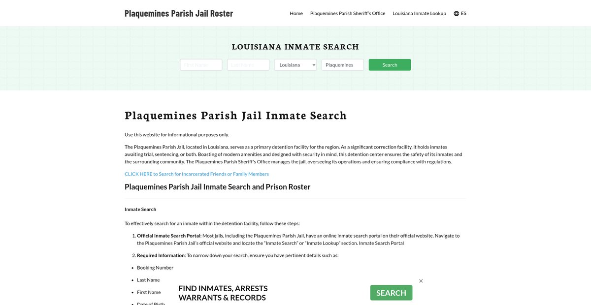 Preview of plaqueminesparishjail.org