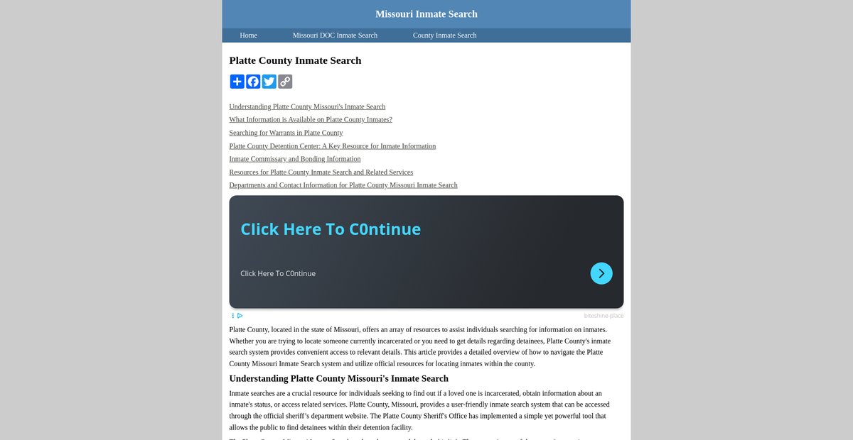 Preview of inmatesearchmissouri.org