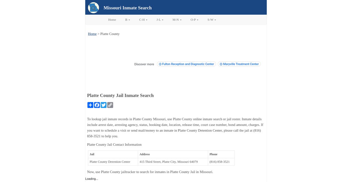 Preview of inmatesearchmo.org