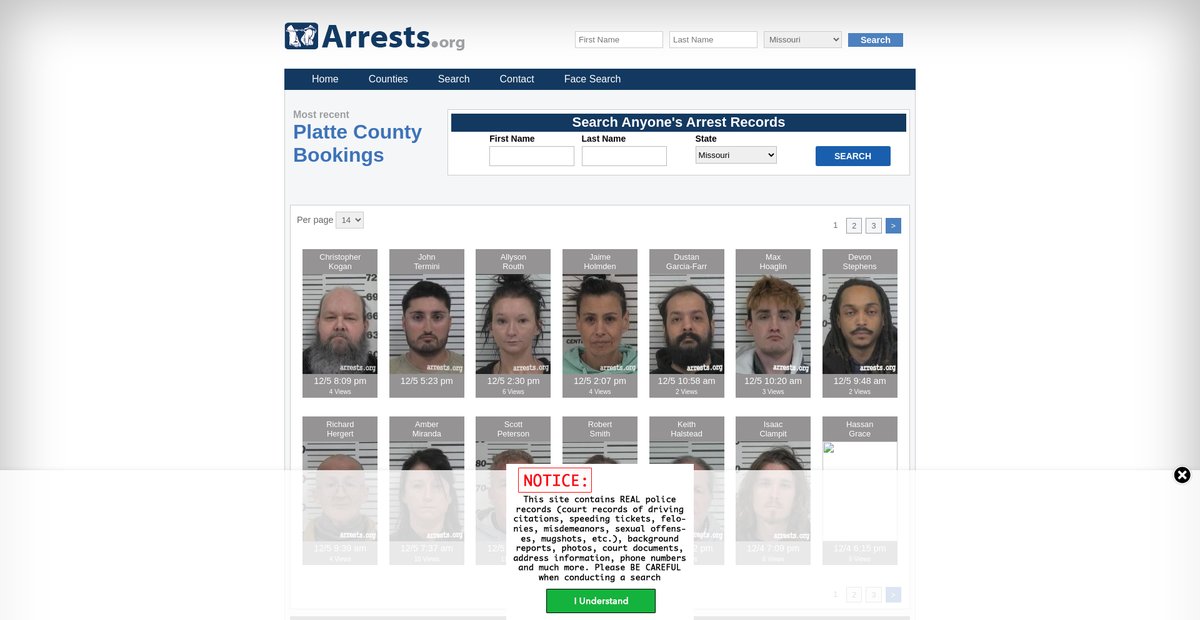 Preview of missouri.arrests.org