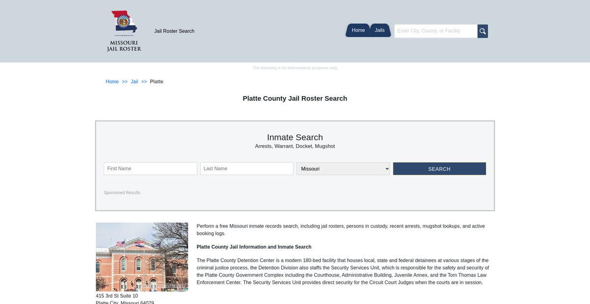 Preview of missourijailroster.com