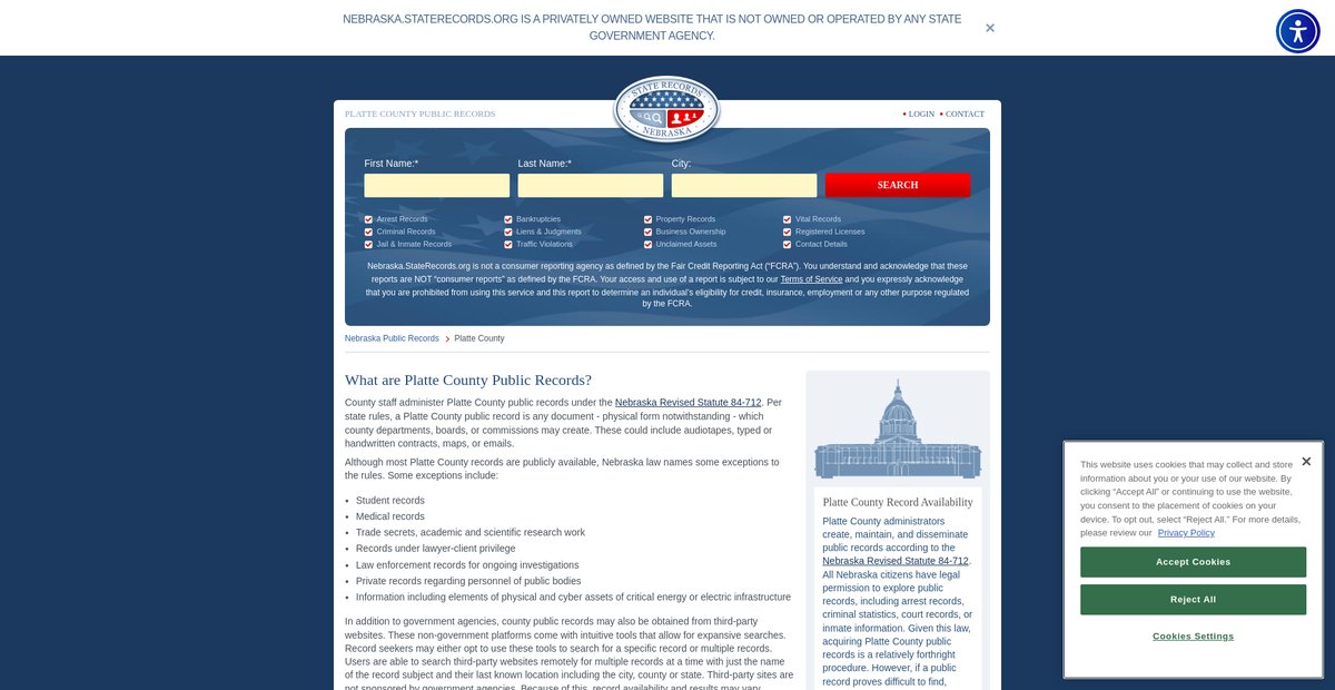 Preview of nebraska.staterecords.org