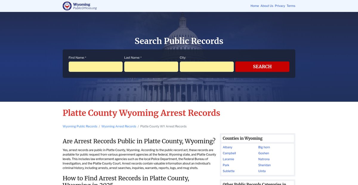 Preview of wyoming.publicoffices.org