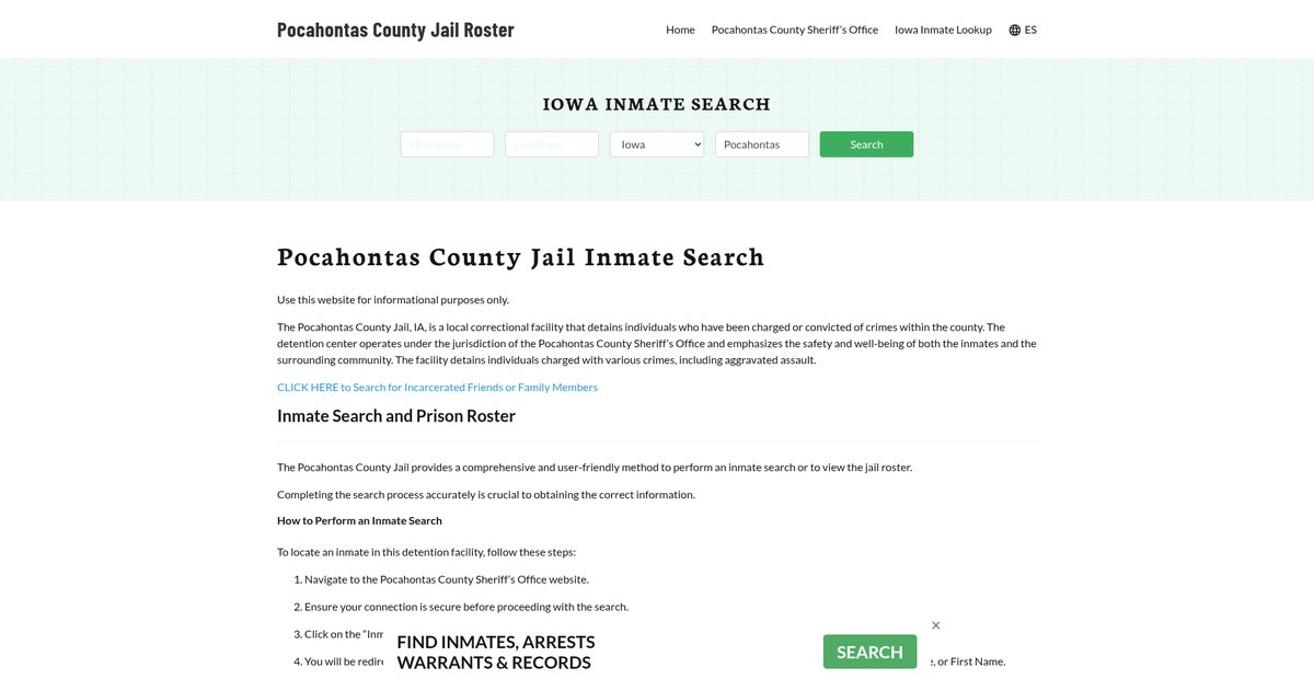 Preview of pocahontascountyjail.org