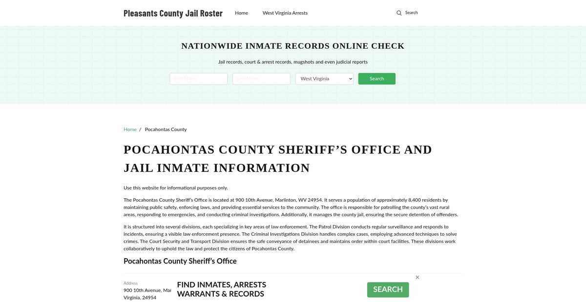 Preview of pleasantscountywv.org